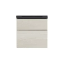 Meuble sous vasque effet chêne l.60 cm 2 tiroirs, Calao