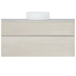 Meuble sous vasque effet chêne l.120 cm 2 tiroirs, Calao