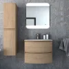Meuble sous vasque effet bois l.69 x H.55 xP.51 cm, Vague