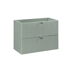 Meuble sous vasque ELVINA 80 cm 2 tiroirs Vert sauge pastel Meuble suspendu