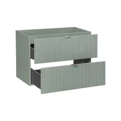 Meuble sous vasque ELVINA 80 cm 2 tiroirs Vert sauge pastel Meuble suspendu