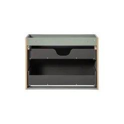 Meuble sous vasque ELVINA 80 cm 2 tiroirs Vert sauge pastel Meuble suspendu