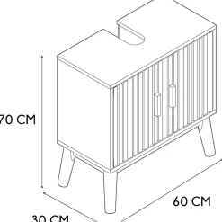 Meuble sous vasque en bois Klaus