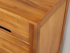 Meuble sous vasque en bois d'acacia - 130 cm - PULUKAN