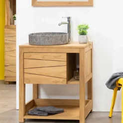 Meuble sous vasque en teck Cosy 67cm