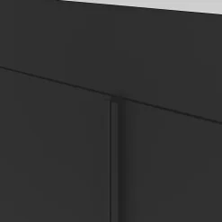 Meuble sous vasque faible profondeur à poser avec porte-serviettes noir l.85 x H.82 x P.36 cm, GoodHome Maza