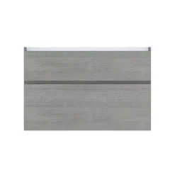 Meuble sous vasque faible profondeur effet chêne clair l.90 cm 2 tiroirs, Calao