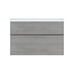 Meuble sous vasque faible profondeur effet chêne clair l.90 cm 2 tiroirs, Calao