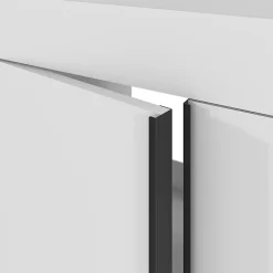 Meuble sous vasque faible profondeur à poser avec porte-serviettes blanc l.85 x H.82 x P.36 cm, GoodHome Maza