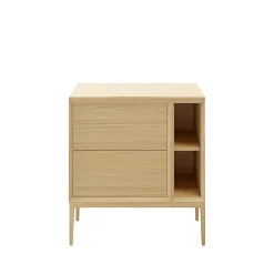 Meuble sous vasque GoodHome Avela placage chêne 60 cm + plan de toilette Avela 80 cm + niche 20 cm + pieds