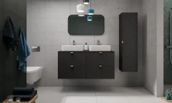 Meuble sous vasque MADIS NOIR 60 cm B