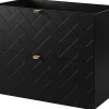 Meuble sous vasque MADIS NOIR 60 cm G
