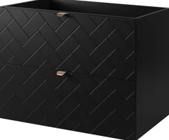 Meuble sous vasque MADIS NOIR 60 cm G