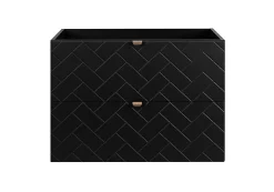 Meuble sous vasque MADIS NOIR 60 cm G