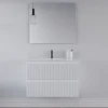 Meuble sous vasque seul, 2 tiroirs, 80cm, simple vasque - blanc mat - RIBERA