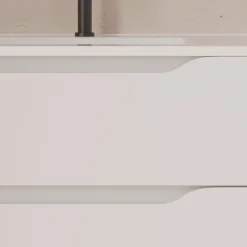 Meuble sous vasque seul, 2 tiroirs et 1 porte, 100cm, vasque déportée droite - blanc mat - ZARZA