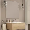 Meuble sous vasque seul, 1 tiroir, 80cm, simple vasque - bambou (chêne clair) - PENA