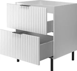 Meuble sous vasque sur pieds FLOW blanc 60 cm