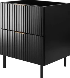 Meuble sous vasque sur pieds FLOW noir 60 cm