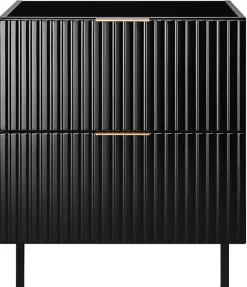 Meuble sous vasque sur pieds FLOW noir 60 cm