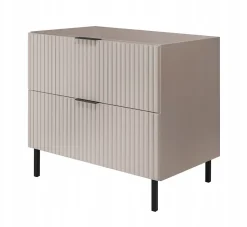 Meuble sous vasque sur pieds FLOW cachemire 80 cm
