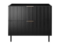 Meuble sous vasque sur pieds FLOW noir 80 cm