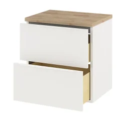 Meuble sous vasque suspendu blanc mat l.60 x H.60 x P.45 cm, GoodHome Imandra
