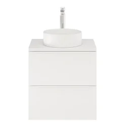 Meuble sous vasque suspendu blanc mat l.60 x H.60 x P.45 cm, GoodHome Imandra