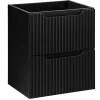 Meuble sous vasque suspendu 2 tiroirs NOVA NOIR 50 CM