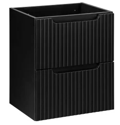 Meuble sous vasque suspendu 2 tiroirs NOVA NOIR 50 CM