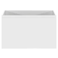 Meuble sous vasque suspendu blanc mat 2 tiroirs l.80 x H.48 x P.45 cm Levanna