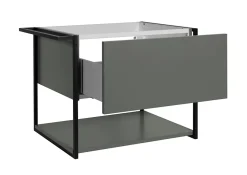 Meuble sous vasque suspendu LOV avec porte-serviettes vert et noir 60 cm