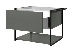 Meuble sous vasque suspendu LOV avec porte-serviettes vert et noir 60 cm