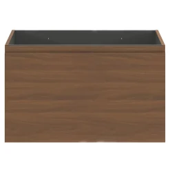 Meuble sous vasque suspendu effet noyer 2 tiroirs l.80 x H.48 x P.45 cm Levanna