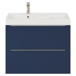 Meuble sous vasque suspendu bleu nuit mat l.80 x H.60 x P.45 cm, GoodHome Imandra