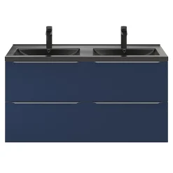 Meuble sous vasque suspendu bleu nuit mat l.120 x H.60 x P.45 cm, GoodHome Imandra