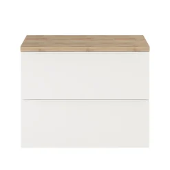 Meuble sous vasque suspendu blanc mat l.80 x H.60 x P.45 cm, GoodHome Imandra
