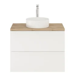 Meuble sous vasque suspendu blanc mat l.80 x H.60 x P.45 cm, GoodHome Imandra
