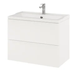 Meuble sous vasque suspendu blanc mat l.80 x H.60 x P.45 cm, GoodHome Imandra