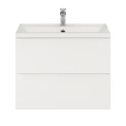 Meuble sous vasque suspendu blanc mat l.80 x H.60 x P.45 cm, GoodHome Imandra