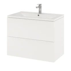 Meuble sous vasque suspendu blanc mat l.80 x H.60 x P.45 cm, GoodHome Imandra