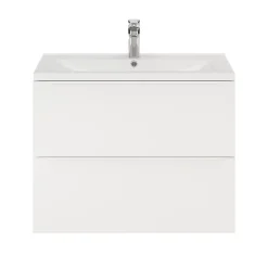 Meuble sous vasque suspendu blanc mat l.80 x H.60 x P.45 cm, GoodHome Imandra