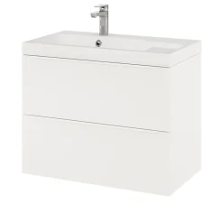Meuble sous vasque suspendu blanc mat l.80 x H.60 x P.45 cm, GoodHome Imandra