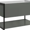Meuble sous vasque suspendu LOV avec porte-serviettes vert et noir 80 cm
