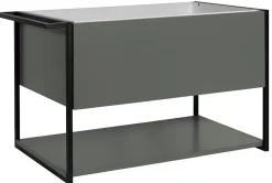 Meuble sous vasque suspendu LOV avec porte-serviettes vert et noir 80 cm