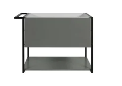 Meuble sous vasque suspendu LOV avec porte-serviettes vert et noir 80 cm
