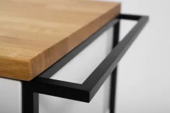 Meuble sous vasque suspendu LOV avec porte-serviettes blanc brillant et noir 60 cm
