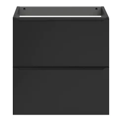 Meuble sous vasque suspendu faible profondeur noir mat l.60 x H.60 x P.36 cm, GoodHome Imandra