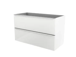 Meuble sous vasque suspendu blanc brillant l.100 x H.60 x P.45 cm, GoodHome Imandra