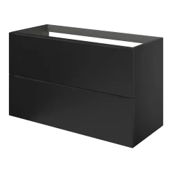 Meuble sous vasque suspendu noir mat l.100 x H.60 x P.45 cm, GoodHome Imandra